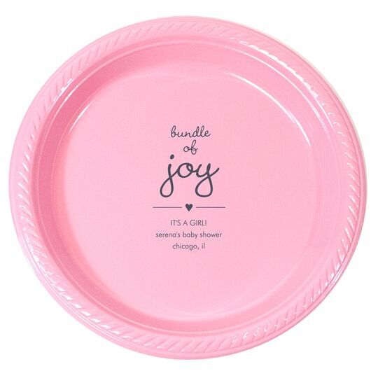 Heart Bundle of Joy Plastic Plates